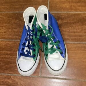 Vintage Converse All star chuck Taylor 1D blue green white Comics